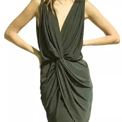 MISA Los Angeles NWT Leza Gathered Maxi Dress Gown in Green Size M NEW