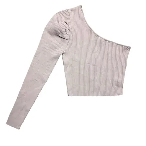 Endless Rose NWT Women's Puff Sleeve One Shoulder Top Dusty Pink Size M