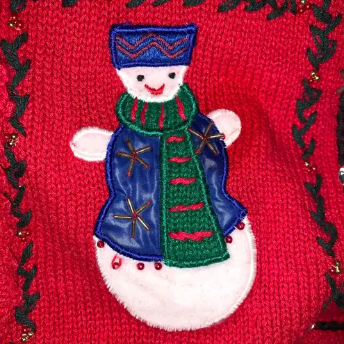 Designer Originals Vintage Designers Originals Studio Women’s 2X Red Knit Christmas Sweater Vest