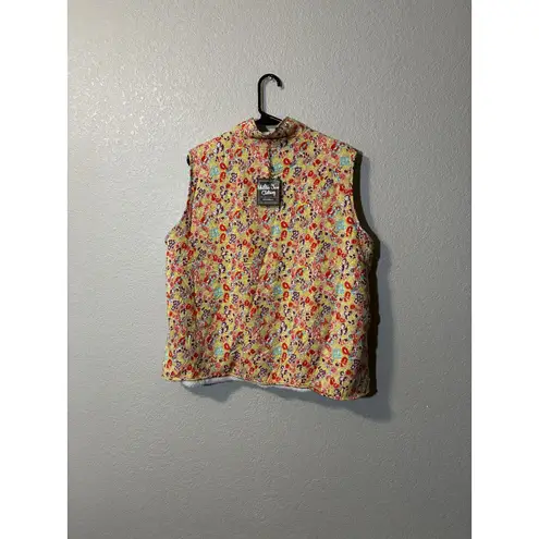 Matilda Jane NWT Reversible Floral and Fleece Vest Large