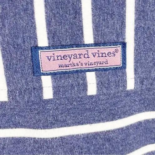 Vineyard Vines  Relaxed Hoodie Shep Shirt Deep Bay Heather Blue Stripe Medium