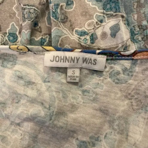 Johnny Was Pima cotton/modal strappy mixed floral slip sleep dress. Size S.