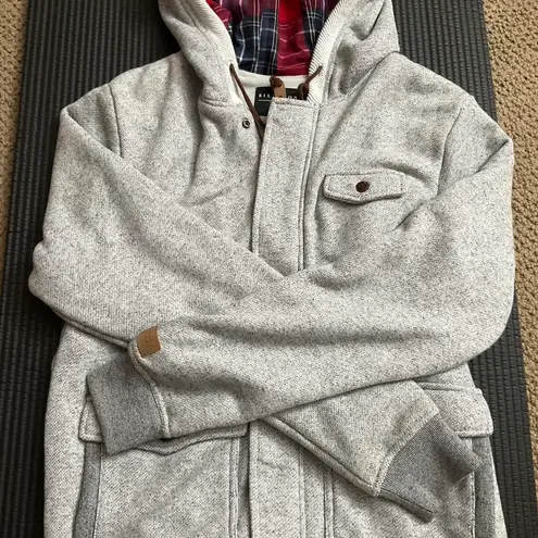 Billabong  Grey Hoodie Zip Up Winter Coat