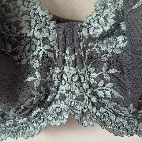 Wacoal Embrace Lace Underwire Bra Grey 34DDD Quiet Shade Ether