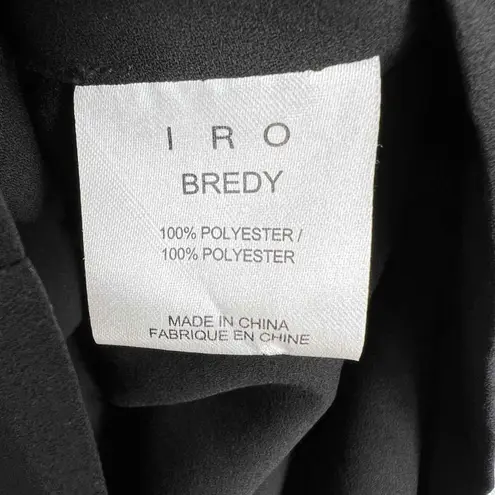 IRO Black Dress Draped Blousy Top with Fitted Skirt Bredy Style FR 34 / US XS