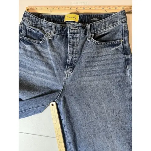 CIRCUS NY High Rise Relaxed Straight Jeans Raw Edge Size 31 Blue