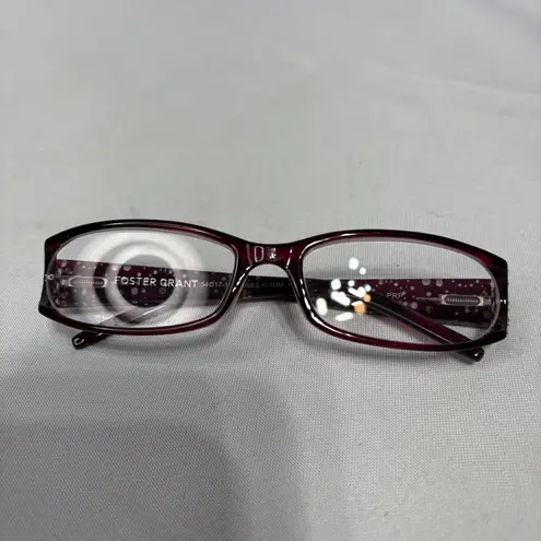 Foster Grant Reading Glasses +150 Red Glitter Polka Dot Frame Stylish Readers