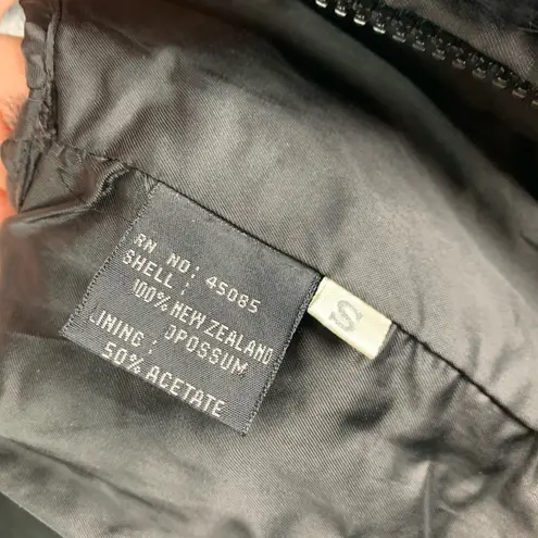 Genuine New Zealand Opossom Fur & Leather Vest S