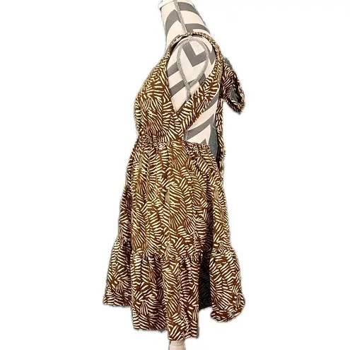 House of Harlow Linen Brown Palm Mini Dress - Size S