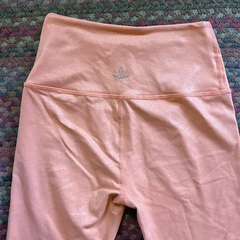 Beyond Yoga NWOT ORANGE PEACH SPARKLE LEGGINGS
