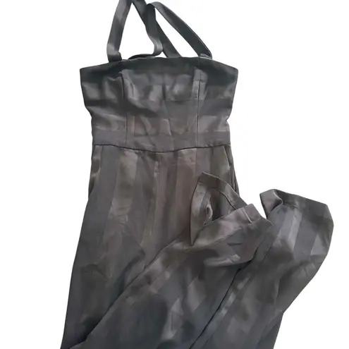 WAVERLY GREY Striped Straight Leg Jumpsuit Black XS