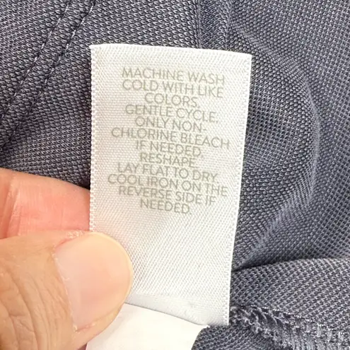 Pure Jill Sand Washed Tencel Modal Blend Short Sleeve Top Women's M Gray Size M