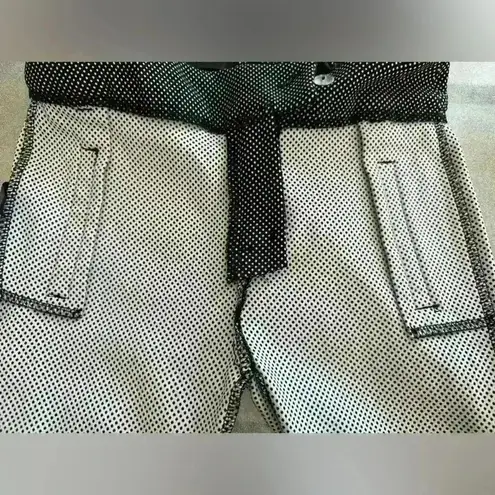 Chocolate Black and White Small Polka Dot Women's Trousers (503) Size M