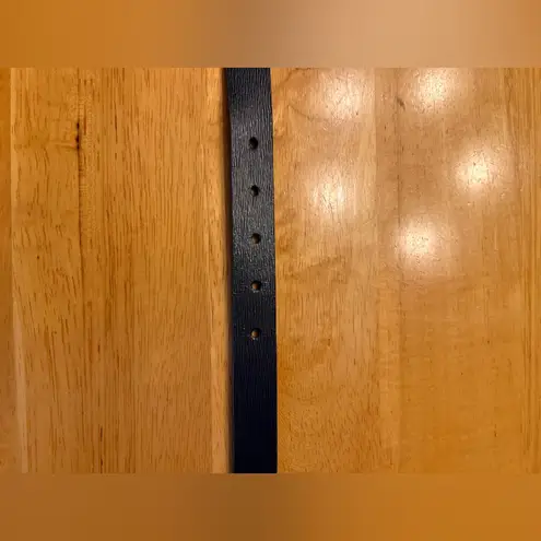 Lauren Ralph Lauren Navy Brown Reversible Leather Belt Silver Buckle classic Black