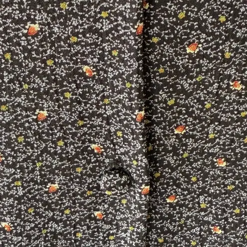 Vintage Floral Blouse Cottage Soft Modest Feminine Retro Layering Dark Academia Gray Size 10