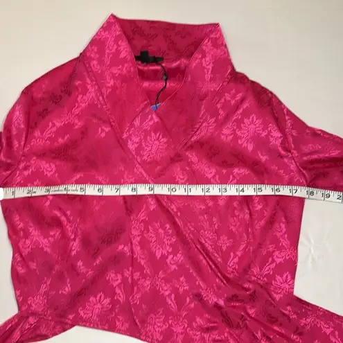 Missguided Satin Jacquard Tie Side Crop Top, Size 2, NWT