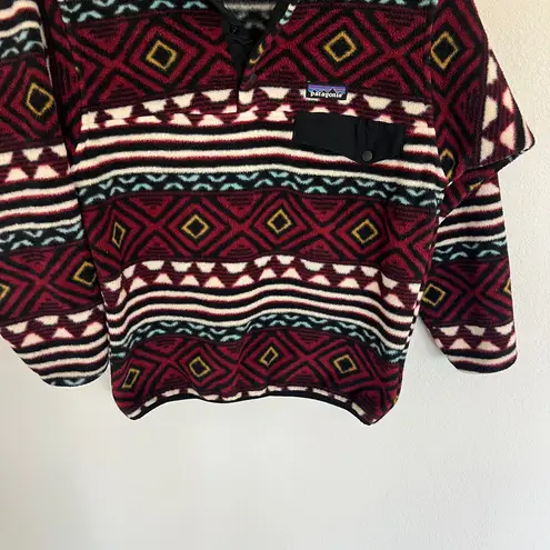 Patagonia  Synchilla Snap-T Pullover in the Aztec Saltillo Cinder Red Pattern XS   - Image 3