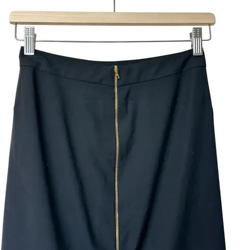 Balenciaga VTG sheath Wool black skirt with flounce hem * Flaw Size 36