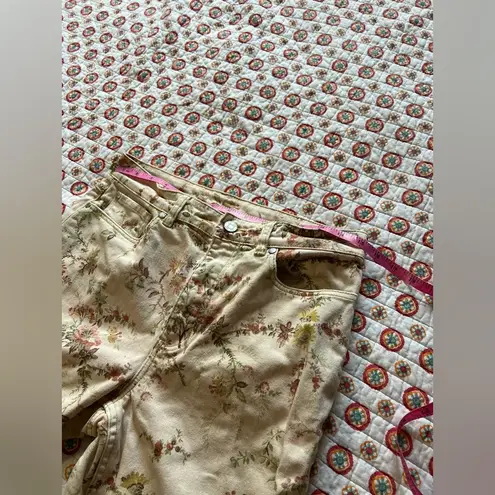 Rebecca Taylor La Vie Belle Ines Floral Ankle Cut Straight Jeans Size 29