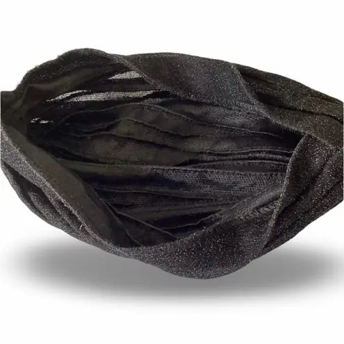 Sparkly turban cap black