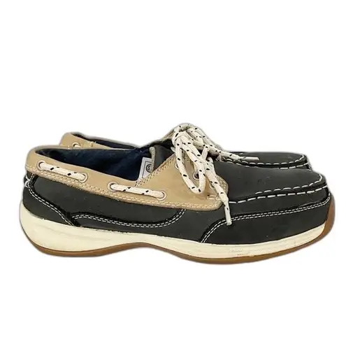 Rockport Works Women’s Sailing Club Slip Resistant Steel Toe Work Shoes Size 8 Blue