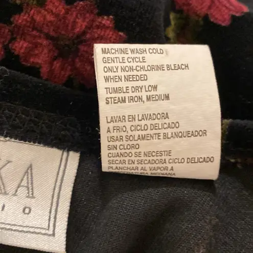 Erika Vintage Studios Crushed Velvet Jumper Size Small Floral