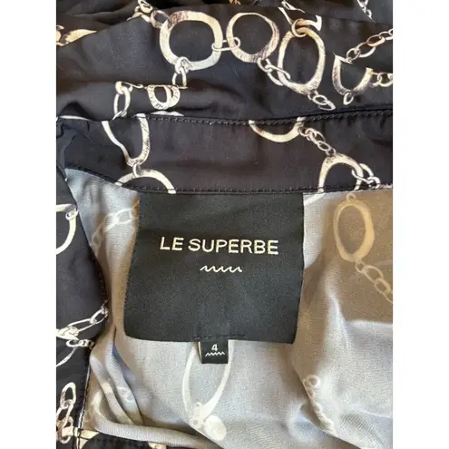 LE SUPERBE Link Up Mini Shirt Dress Dress Black Womens Size 4