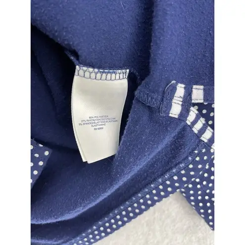 Lands' End  Women's Dotted Long Sleeve Sweater Size Large Blue White