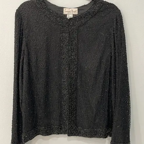 Laurence Kazar Vintage Sequin Beaded Jacket/Blazer Size LP