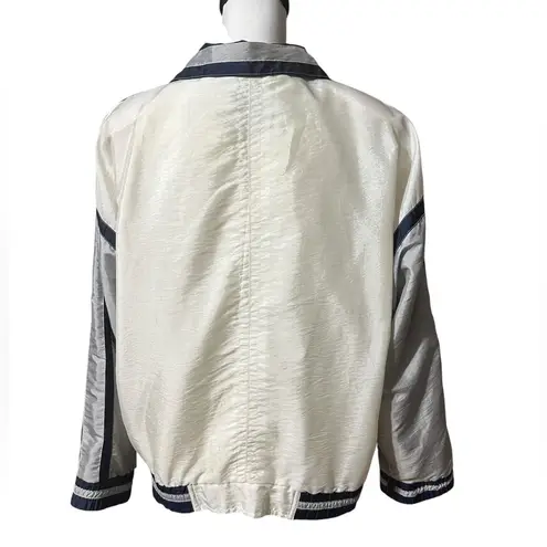 Petite Sophisticate Vintage 80s Windbreaker Jacket Woman’s Size Large Nautical Design Crest VGUC