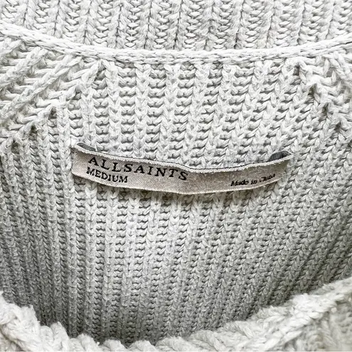 ALLSAINTS  Quinta Jumper Sweater Grey Cotton Crewneck Size Medium M