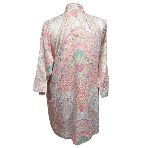 LAUREN Ralph Lauren Pink Blue Paisley Robe XL