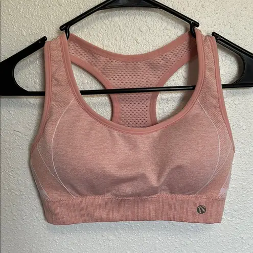 Marika Sport Ribbed Pink Sports Bra with Racerback Design 34C/36B