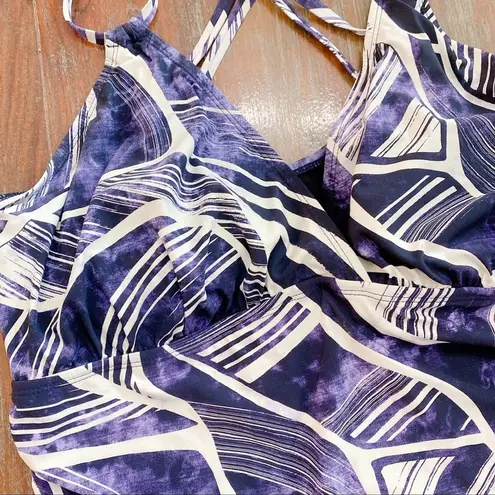 La Blanca Bali Hai Navy White One Piece Swimsuit 22W