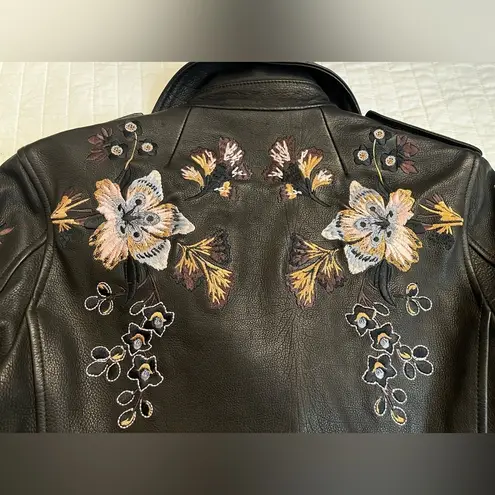 ALC Frank A.L.C. Benson Embroidered Leather Jacket