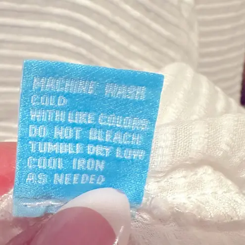 J. McLaughlin WHITE BEACH COTTON COVERUP TUNIC TOP M