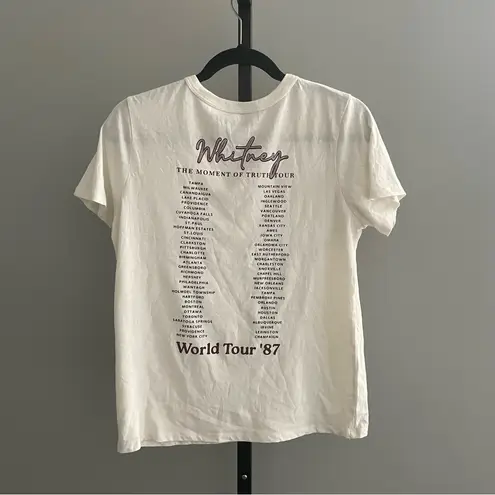 Whitney Houston Moment of Truth '87 World Tour Tee in Ivory Size Small White
