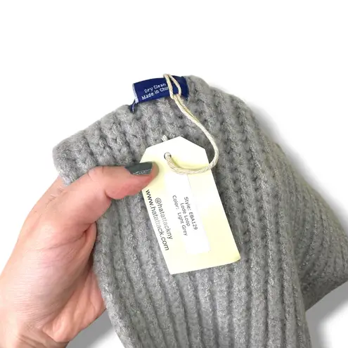 Hat Attack NWT Lodge Loop Light Grey Soft Ribbed Thick Knit Scarf One Size Gray