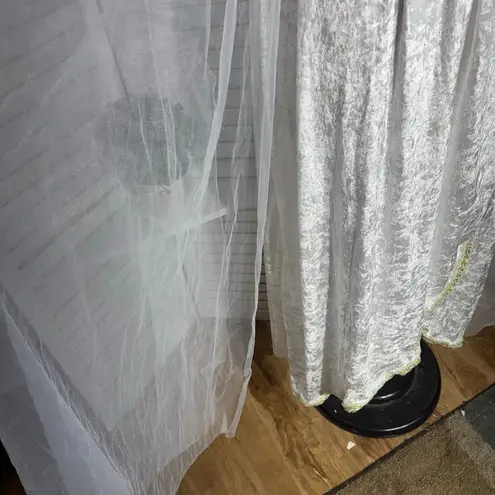 California Costumes Greek Goddess Angel Dress Sheer Crushed Velvet White/Gold 3X White