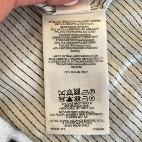 Brooks Brothers Red Fleece Buffalo Plaid Wool Blend Dress Womens Size 8 Navy