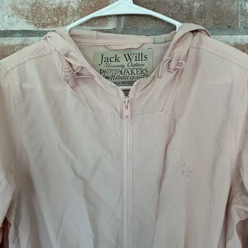 Jack Wills Hooded Zip Up Spring Jacket Size 6 Pink