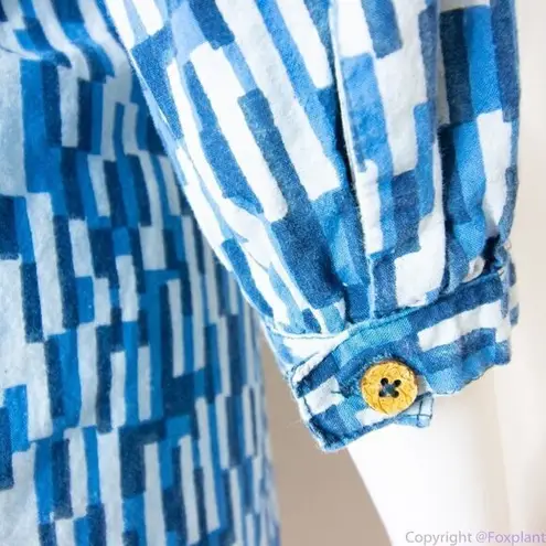 Mata Traders blue ikat 100% cotton dress, size XS Blue