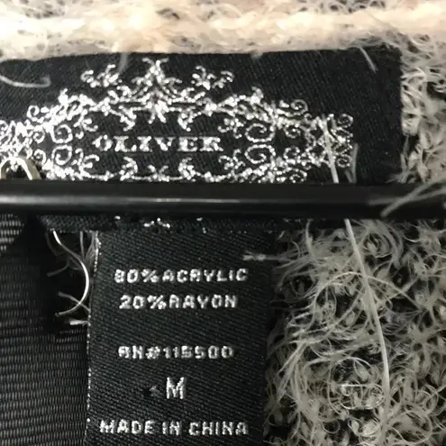 NWT OLIVER WO SZ MED ANIMAL PRINT SWEATER. SOFT AND COMFY OPEN FRONT