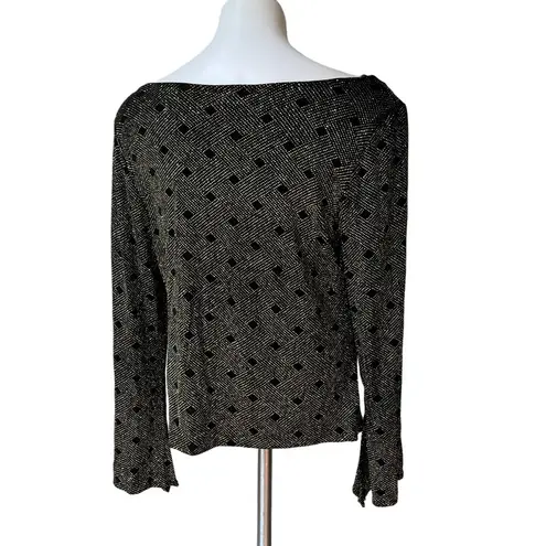 XScape by Joanna Chen Gold Beaded Stretch Top