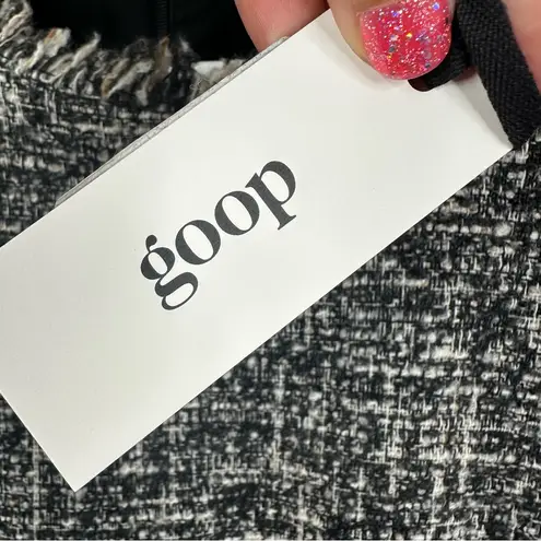 NEW G. Label by Goop Marina Tweed Puff Sleeve Dress Womens 6 Wool Blend Black