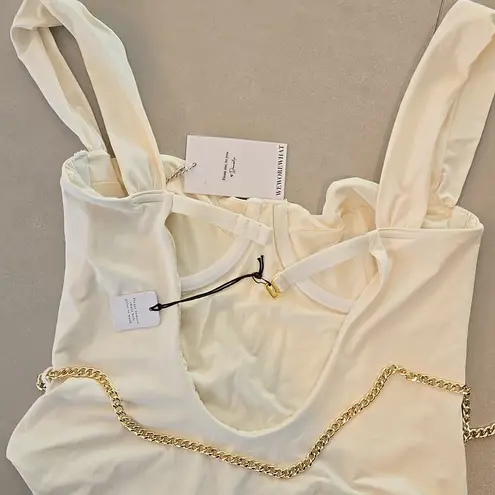 We Wore What NWT! WeWoreWhatDanielle Belted One-Piece Swimsuit