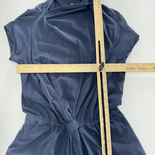 Eshakti Dress Womens 2 Midi Short Sleeve Belted Spandex Tie Fit Flare Pockets