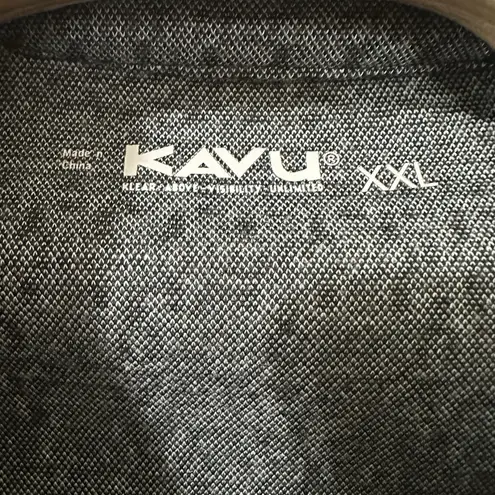 KAVU Black White Aztec Print Desolate 1/4 Zip Pullover Shirt Women's Size XXL