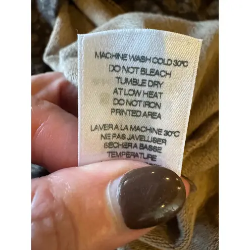 Sundry Sweatshirt Women Small Leopard Print Pink Stripe Hoodie Athleisure NWT