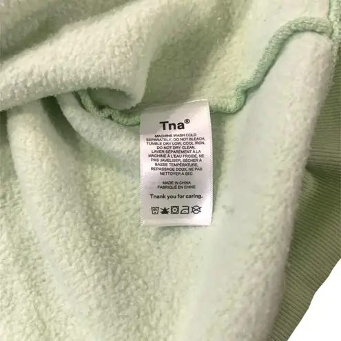 Tna Aritzia Cozy Fleece Perfect Crewneck Sweatshirt Lime Green Size 2 Oversized